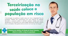 Riscos da terceirização na saúde é tema do Informe SIMESC em Balneário Camboriú