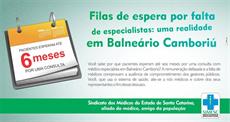 Regional Balneário Camboriú denuncia filas para consulta com especialistas