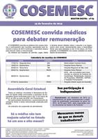 COSEMESC convida médicos para debater remuneração