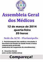 COSEMESC convoca médicos para Assembleia Geral