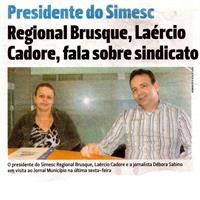 Regional de Brusque em destaque no jornal dos Municípios