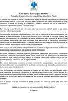Mafra: SIMESC publica carta e divulga programete de rádio referente ao sobreaviso no hospital São Vicente de Paulo