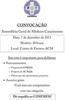 Médico: participe da Assembleia Geral dos Médicos dia 7 de dezembro