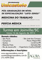 Confirmadas turmas para Pós-Graduação em Medicina do Trabalho e Perícia Médica em Joinville