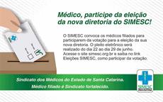 Novos diretores do SIMESC serão escolhidos entre 22 e 29 de junho