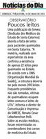 Falta de leitos para queimados em nota de coluna de jornal de Joinville