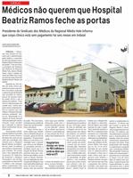 Jornal do Médio Vale repercute falta de pagamento no hospital Beatriz Ramos