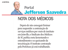 Jornalista Jefferson Saavedra destaca carta publicada pelo SIMESC 
