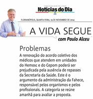 Paulo Alceu repercute dificuldade de negociação dos médicos da Fahece