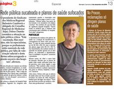 Página 3 divulga entrevista com presidente da Regional Balneário Camboriú
