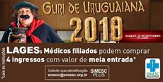 Lages: 10 de novembro: desconto especial para assistir Guri de Uruguaiana
