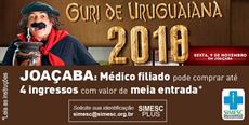 Joaçaba 09/11: Médico filiado pode comprar até quatro ingressos para assistir Guri de Uruguaiana