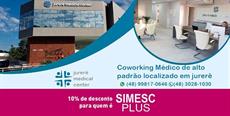 SIMESC Plus: 10% de desconto em aluguel em Coworking médico em Jurerê