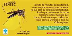 Combate ao mosquito: tem que ser um compromisso de todos nós!
