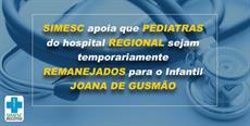 SIMESC apoia que pediatras sejam remanejados na pandemia
