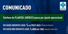 COMUNICADO: Plantão Jurídico