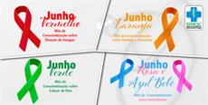 Junho pelas cores da saúde: mês de conscientização e cuidado com a vida