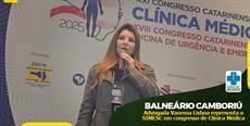 Advogada Vanessa Lisboa representa o SIMESC em congresso de Clínica Médica