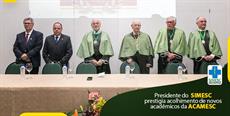 Presidente do SIMESC prestigia acolhimento de novos acadêmicos da ACAMESC