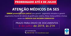 PRAZO AMPLIADO: SIMESC promove ação judicial para médicos SES que recebem sobreaviso