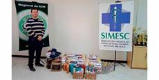 ABM e SIMESC entregam doações da campanha "Inverno Solidário"