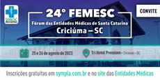 Inscrições para 24º FEMESC encerram nesta quinta