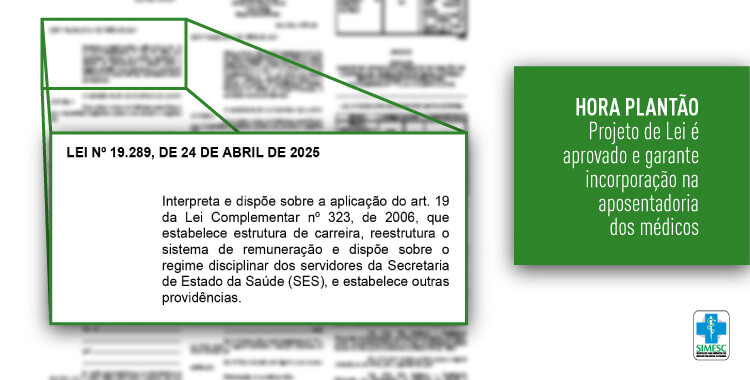 HORA PLANTÃO: Projeto de Lei é aprovado e garante incorporação na aposentadoria dos médicos